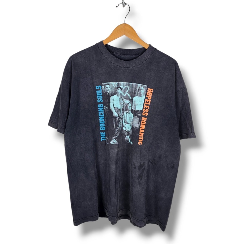 Vintage 90s The‎ Bouncing Souls Punk Band Hopeless Romantic Emo Rare T-Shirt L